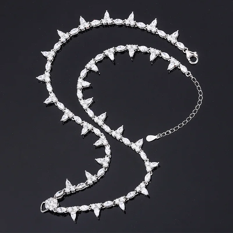 

Explosion Flash High Setting Heavy Industry Versatile Chain Imported High Carbon Diamond Versatile Collarbone Dinner Bride 925 S