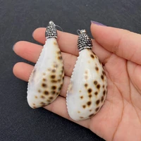 natural shell pendant irregular shape shell rhinestone pendant for diy necklace jewelry making designer charm jewelry accessory