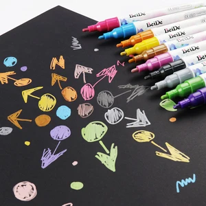 Liquid Chalk Marker Metallic 10 colors Glass Marker Pen Graffiti Drawing Wet Erase