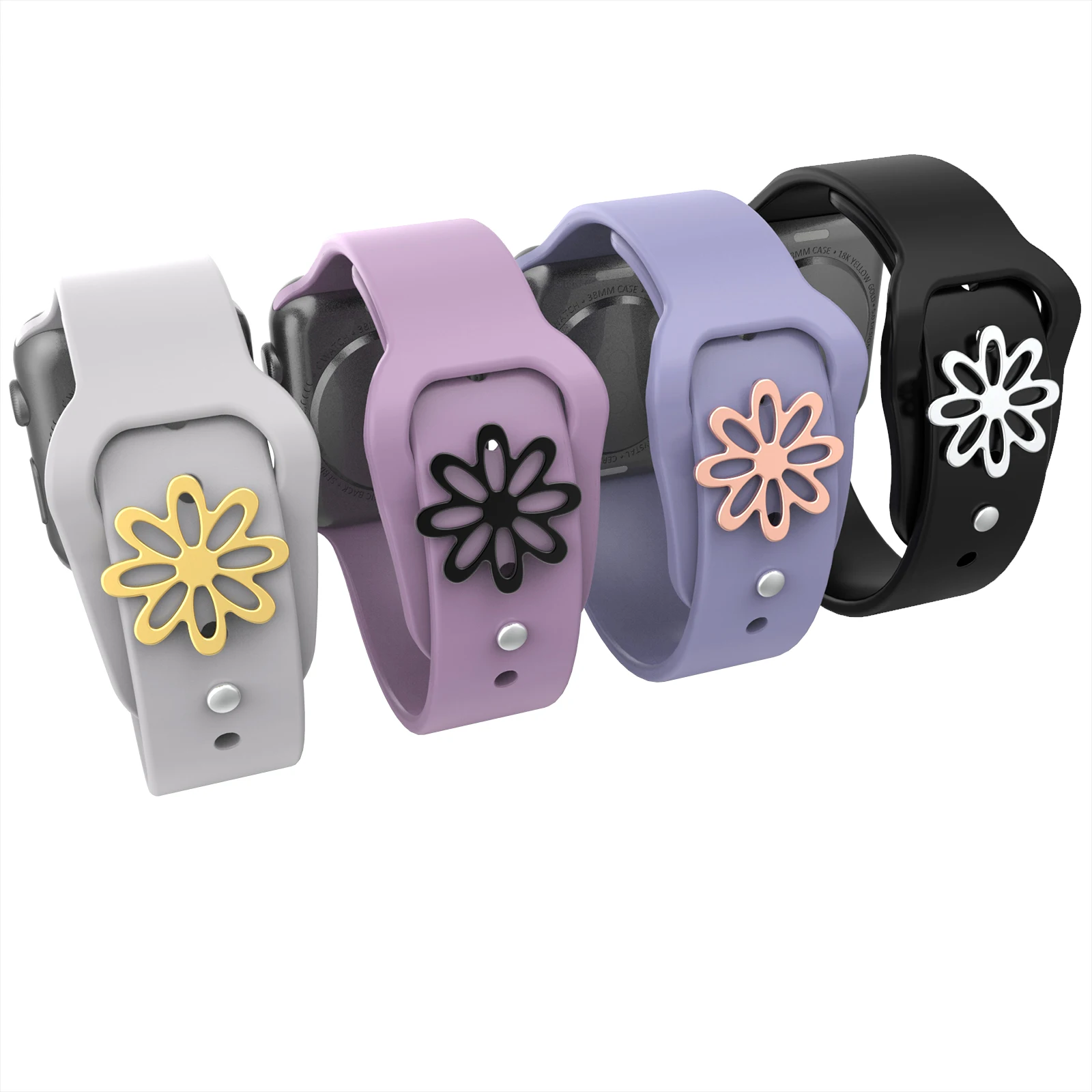 Металлический браслет для часов Apple Watch Series 7 6 5 4 3 2 1 украшение iWatch силиконовый