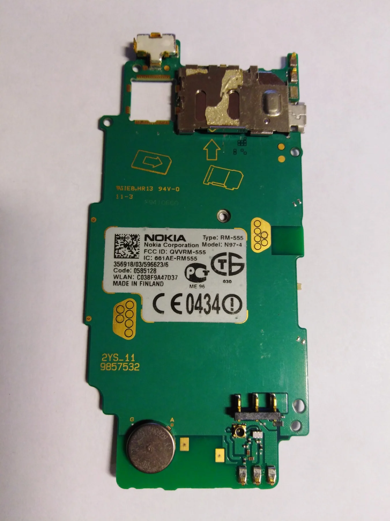 Материнская (основная) плата для Nokia Mini N97 с разбора | Мобильные телефоны и