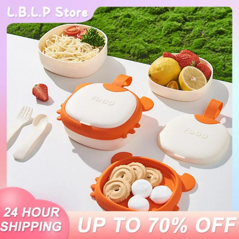 

Baby Feeding Tableware Baby Out Tableware Set Portable Supplementary Food Bowl New Anti-fall Lunch Box Food Grade Small Silicone