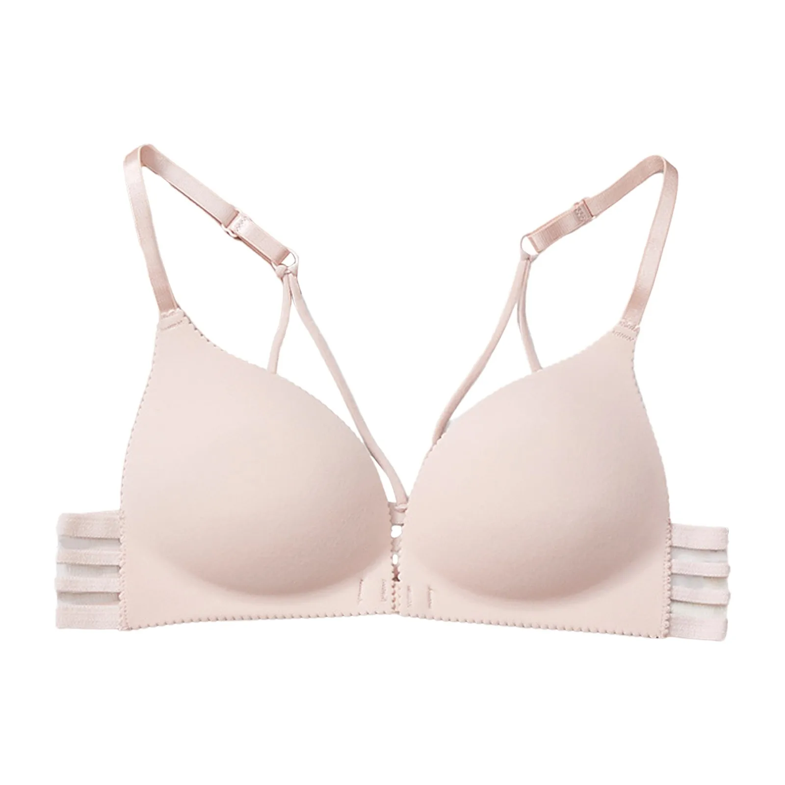 Женский удобный бюстгальтер с боковой грудью красивый пряжкой спереди без
