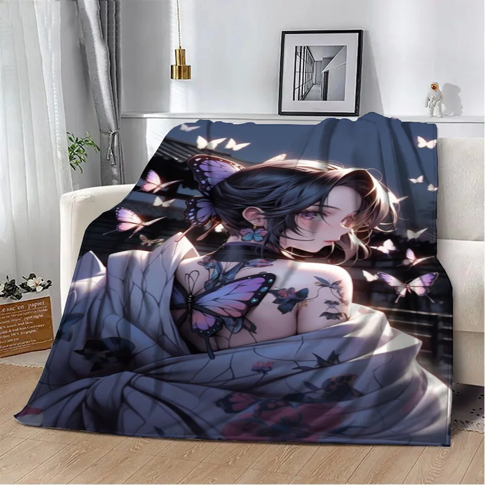 Декоративные одеяла и плед кроватка D-Demon Slayer теплые для холодного пушистого