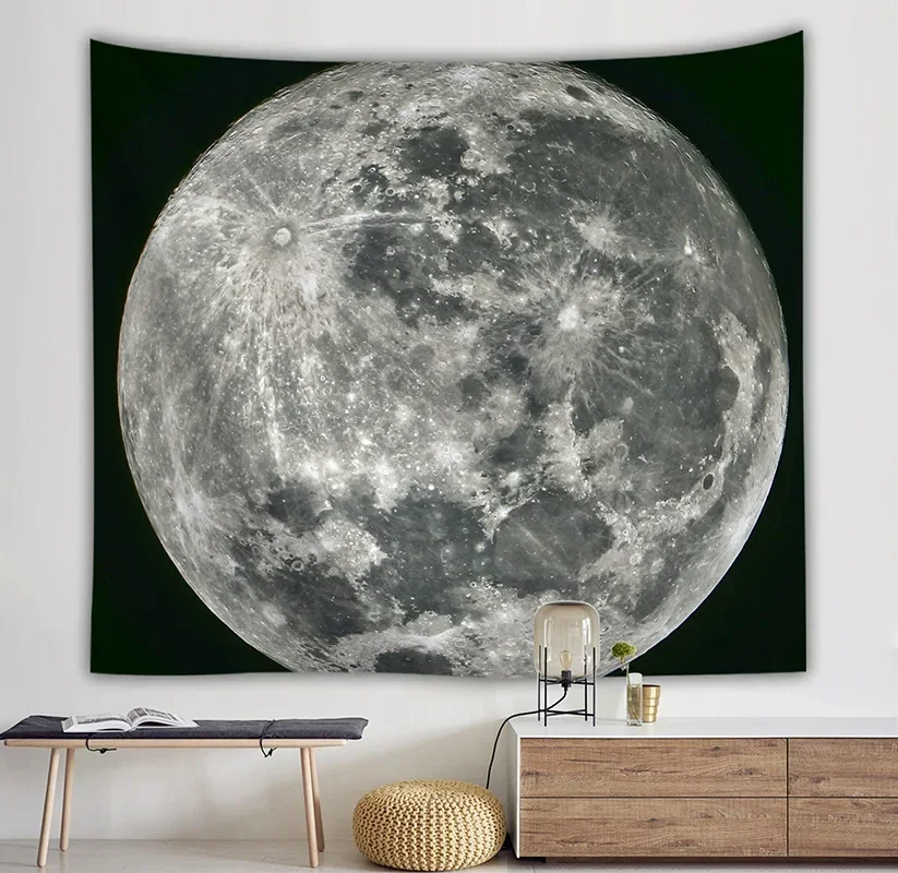 Фото Настенная подвеска Moon гобелен с изображением звезд в стиле хиппи Witchcraft Tapiz Psychedelic Farm Decor Tenture Tapisserie пляж в богемном стиле на заказ №1