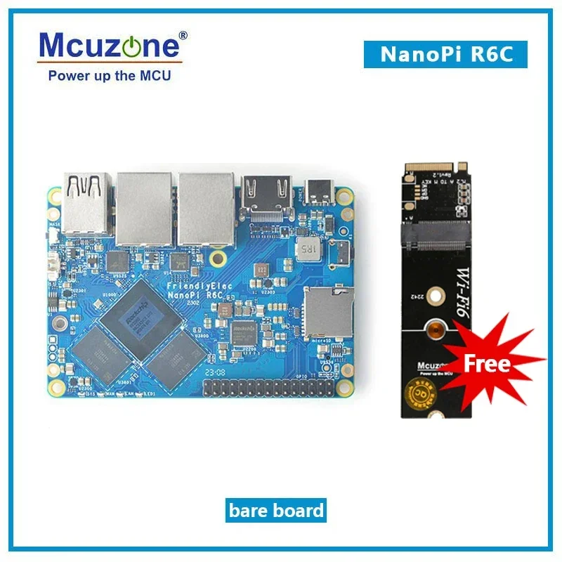 NanoPi R6C 4 ГБ/8 ГБ ОЗУ 32 Гб eMMC Rockchip RK3588S A76 A55 Dual 2 5G Ethernet Поддержка HDMI2 Linux/Openwrt/Debian/Ubuntu