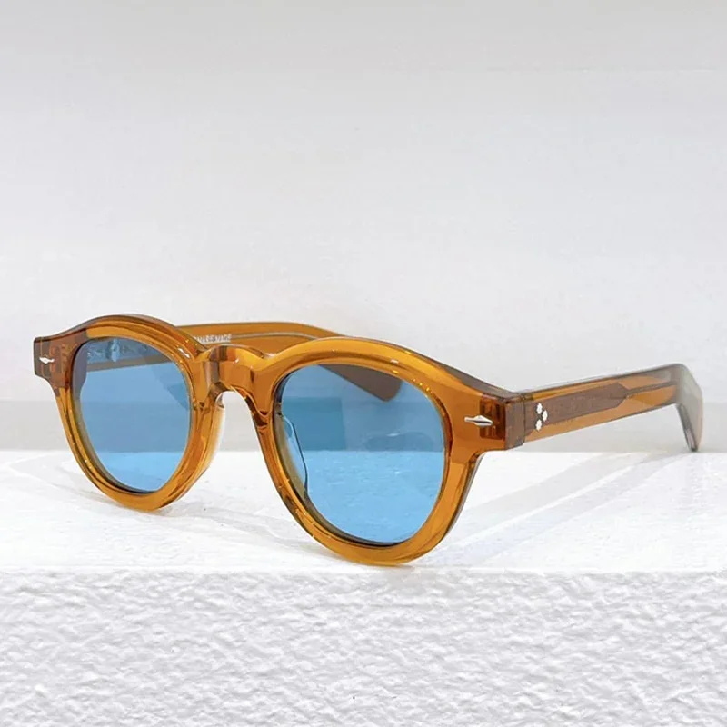 JMM Balzac новые круглые ацетатные солнцезащитные очки для мужчин и женщин высокое