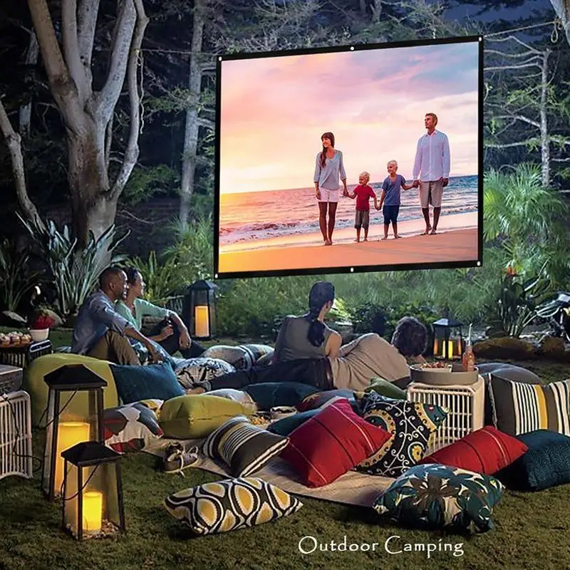 

Outdoor Projection Screen 3D Projector Screen Frame Foldable Movie Screen For Projectors Home Theater Cinema Office Video Game