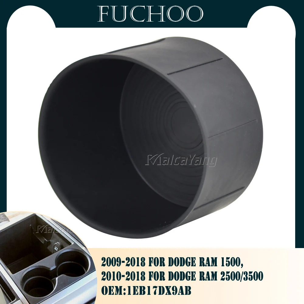 

Car Accessories For Dodge Ram 1500 2009-2018 2500 3500 2010-2018 Center Console Cup Holder Rubber Insert 1EB17DX9AB