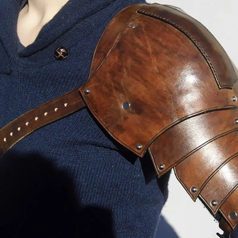 Кожаная Броня на плечо в стиле стимпанк средневекового стиля Гладиатор викингов