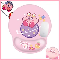 kawaii cartoon kirby 3d mouse pad anime star kirby no slip mouse mat pad pink mouse wrist rest pad office computer tool gift