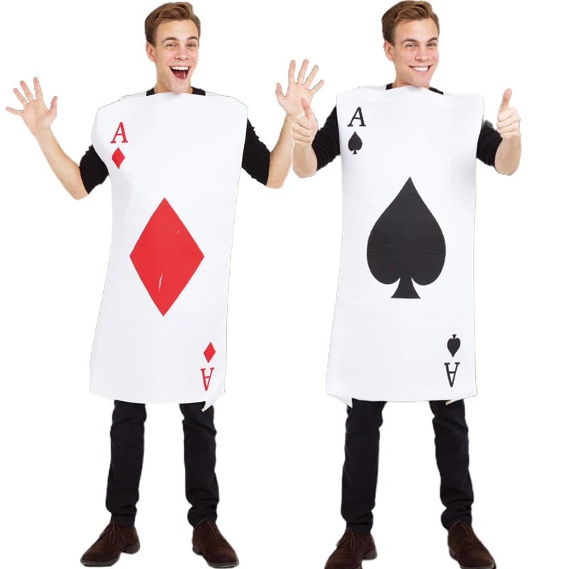 

Mens Ace of Spades Mens Ace of Diamonds Costume Playing Card Poker Stag Adult Fancy Dress Outfit Halloween Costume 2022
