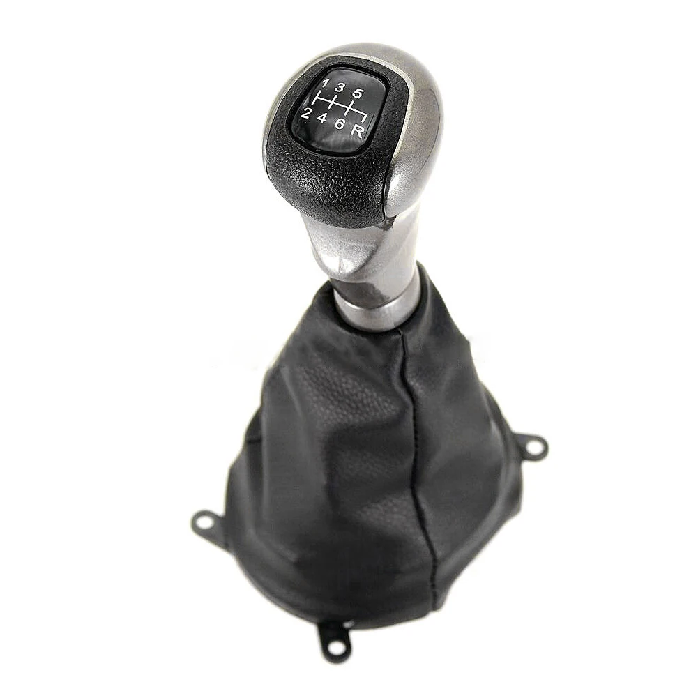 

6 Speed Car Gear Shift Stick Shifter Knob with Boot Fit for Honda Civic 2006 2007 2008 2009 2010 2011 Black