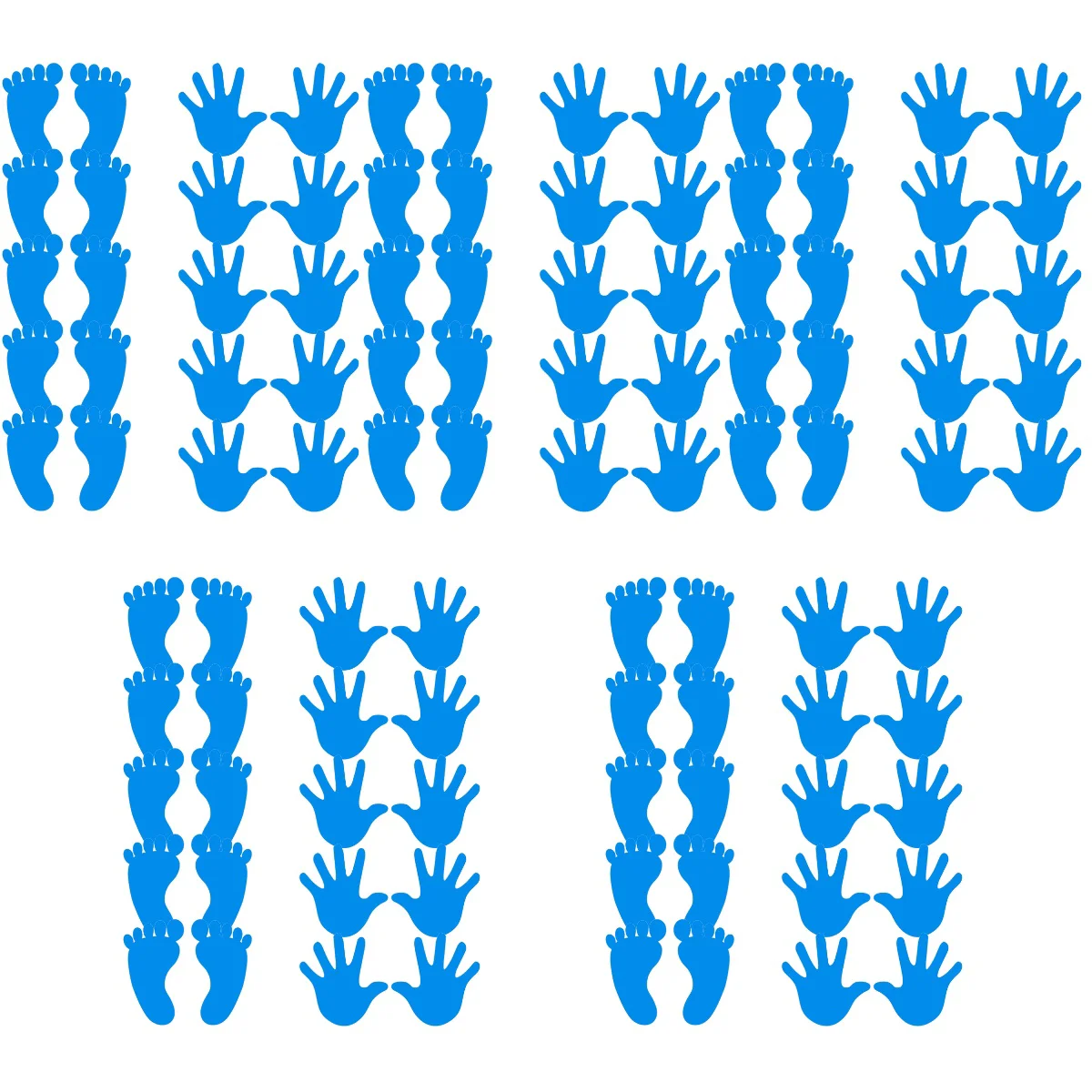 

50 Pairs Handprint Wall Decor Decal Adhesive Footprint Adhesive Wall Decal Handprint Sticker Footprint Sticker Decor