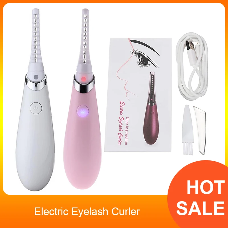 Electric Eyelash Curler USB Rechargeable Electric Heated Eyelash Long-Lasting Electric Ironing Eyelash Curler Makeup Curling