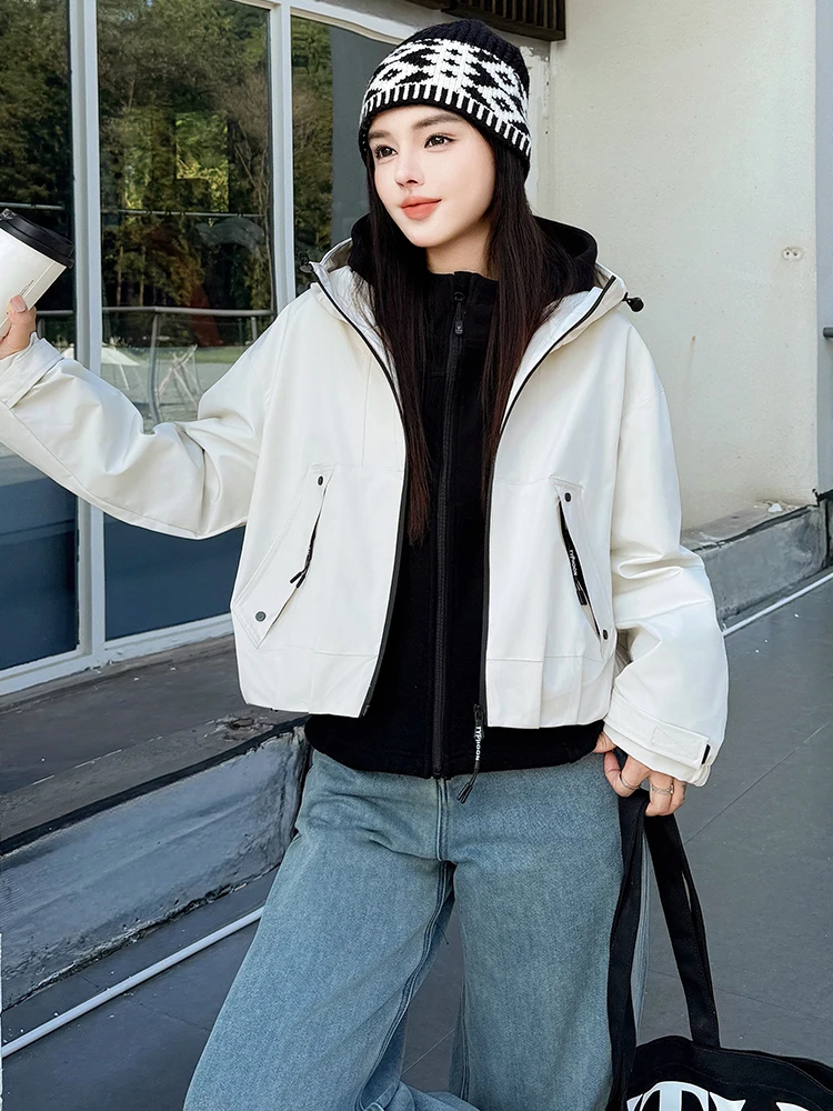 Женская короткая зимняя куртка 2024 новинка три в одном со съемным утолщенным