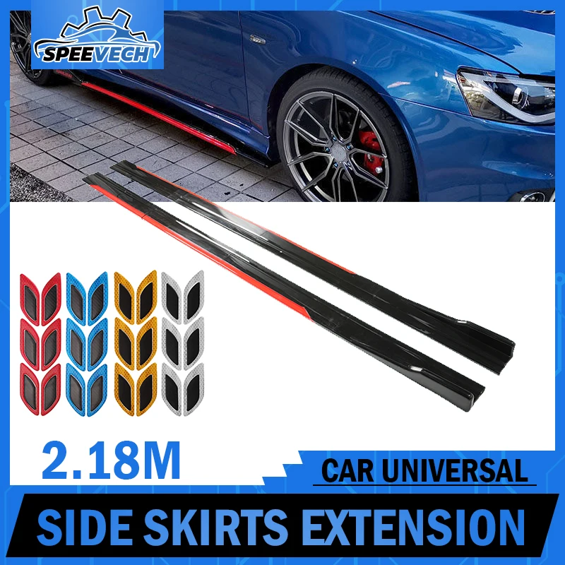 

8PCS Universal Car Side Skirt Fender Bumper Splitter 6PCS Hood Fender Reflective Sticker For VW For BMW For Mazda For Skoda