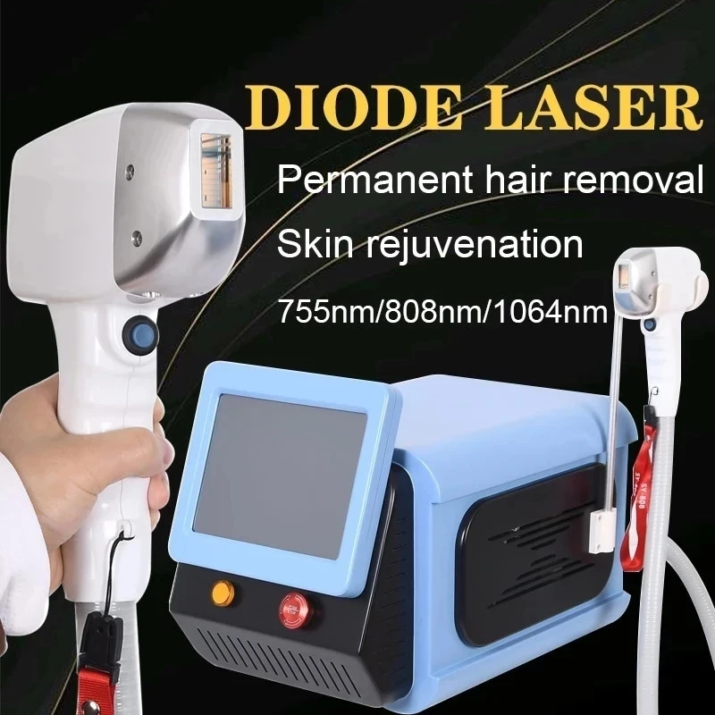 

Diode Laser Hair Removal Machine 755 808 1064nm Multi Wavelength Cooling Head Painless Laser Epilator