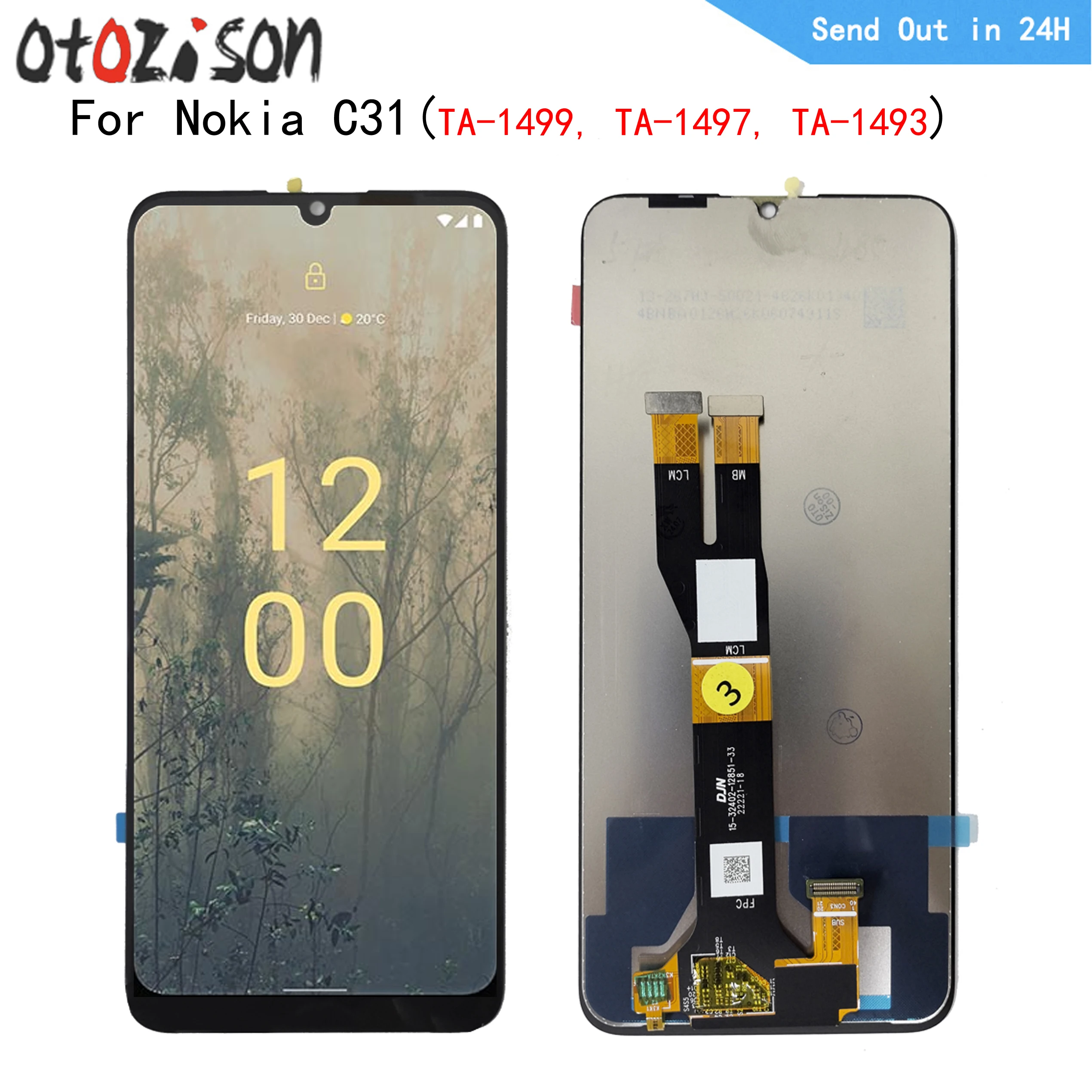 6 75 &quotIPS-дисплей для Nokia C31 TA-1499 TA-1497 TA-1493 ЖК-экран с сенсорной панелью и