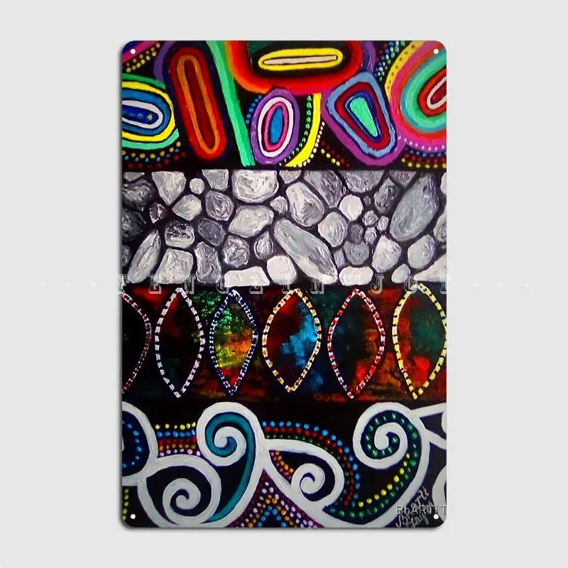 

Maori Ethnic Metal Sign Club Bar Cave Vintage Wall Decor Tin Sign Posters