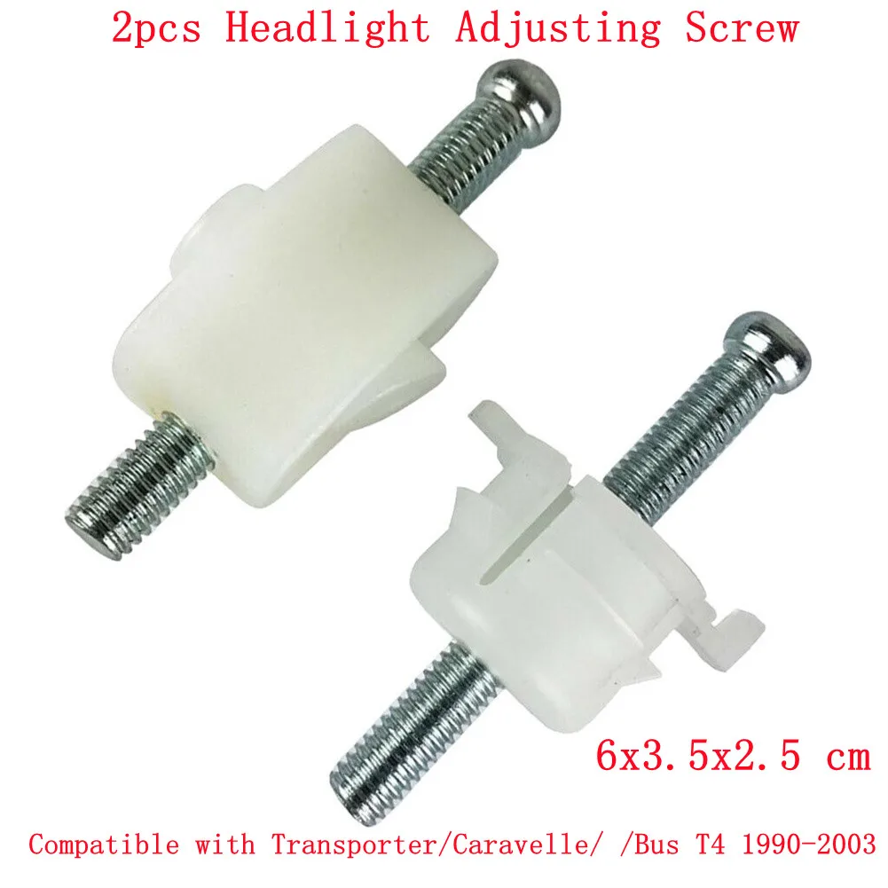 

2 Pcs Front Headlight Adjuster Clip Screw Kit For Transporter T4 701941141A Compatible With Transporter/Caravelle/ /Bus T4 90-03