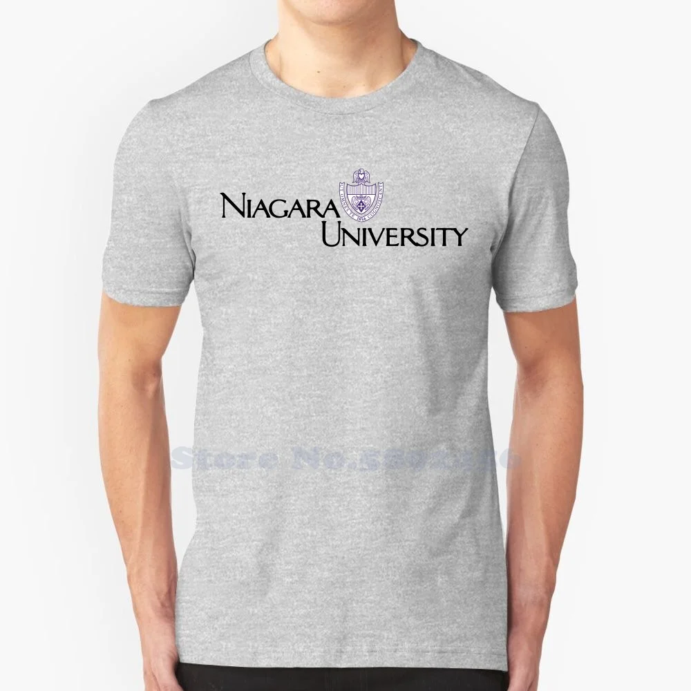 

Повседневная футболка с логотипом Ниагарского университета, высококачественные футболки из 100% хлопка с графическим рисунком