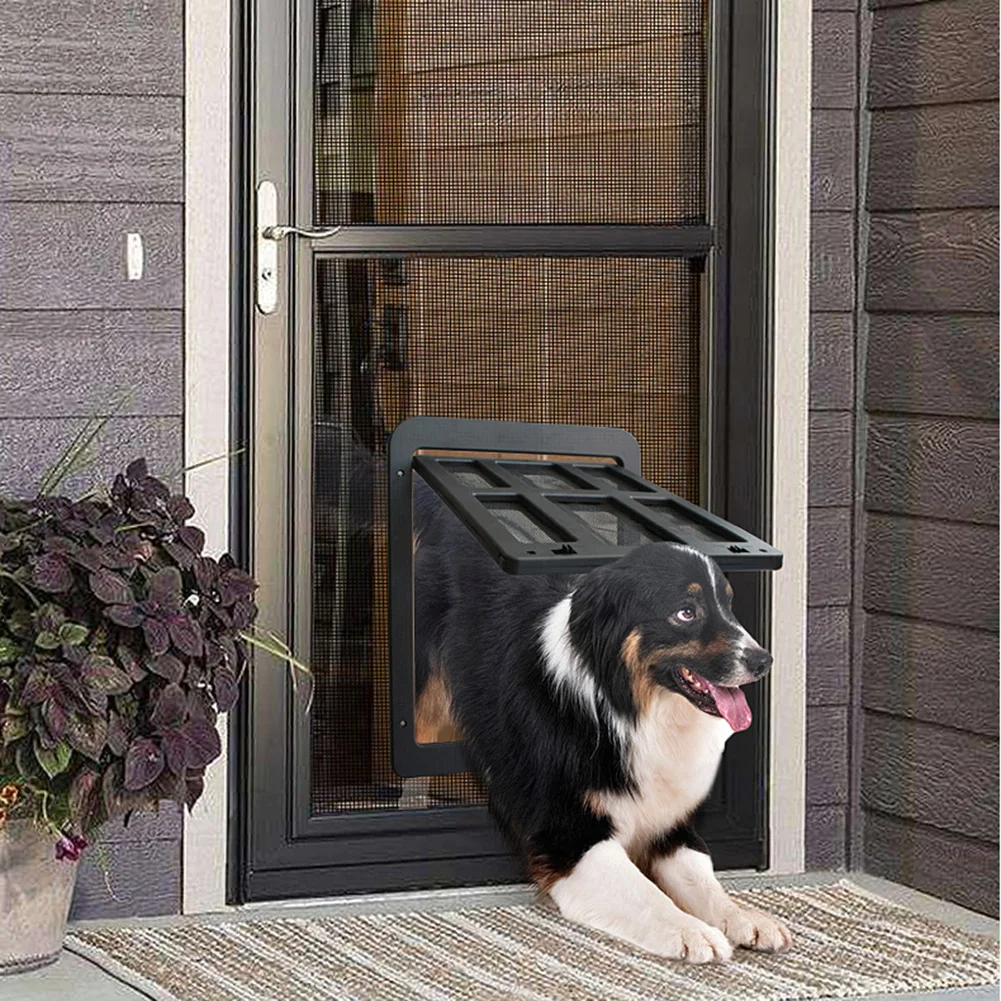 

Lockable Plastic Small Pet Dog Cat Door for Screen Window Security Flap Gates Pet Tunnel Dog Fence Free Access Door for Home New