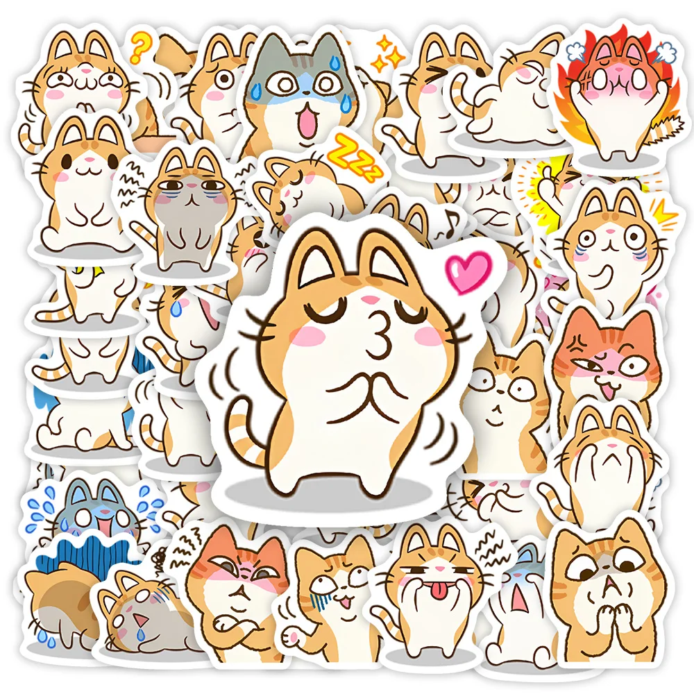 Kawaii милые мультяшные наклейки с изображением кота удачи игрушки сделай сам