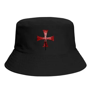 Crusader Kings Large Scale Strategy Game Templar DEUS VULT  Bucket Hat Polyester Men Unisex Fisherman Hat Panama Hat