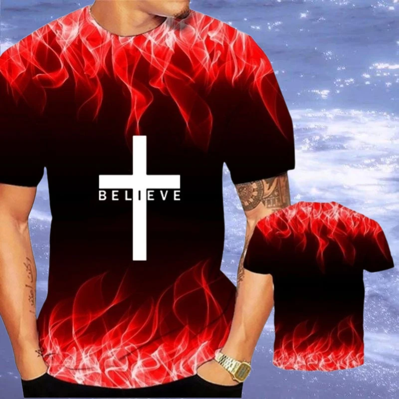

2022 Men's Clothing Fashion Vintage Flame Print Short Sleeve Shirts Summer New Casual Hawaiian Beach Viking Man Shirt