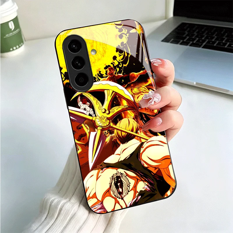 Фото Стеклянный чехол для телефона Seven D-Deadlys Sins Escanor для Samsung A17 A16 A15 A14 A13 A57 A56 A55 A54 A53 A37 A36 A35 A34 A33 A27 A26 A2 №2
