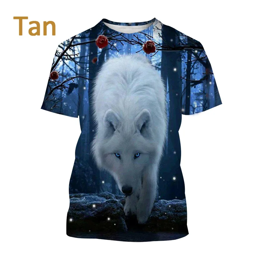 Мужская и женская футболка с принтом волка |