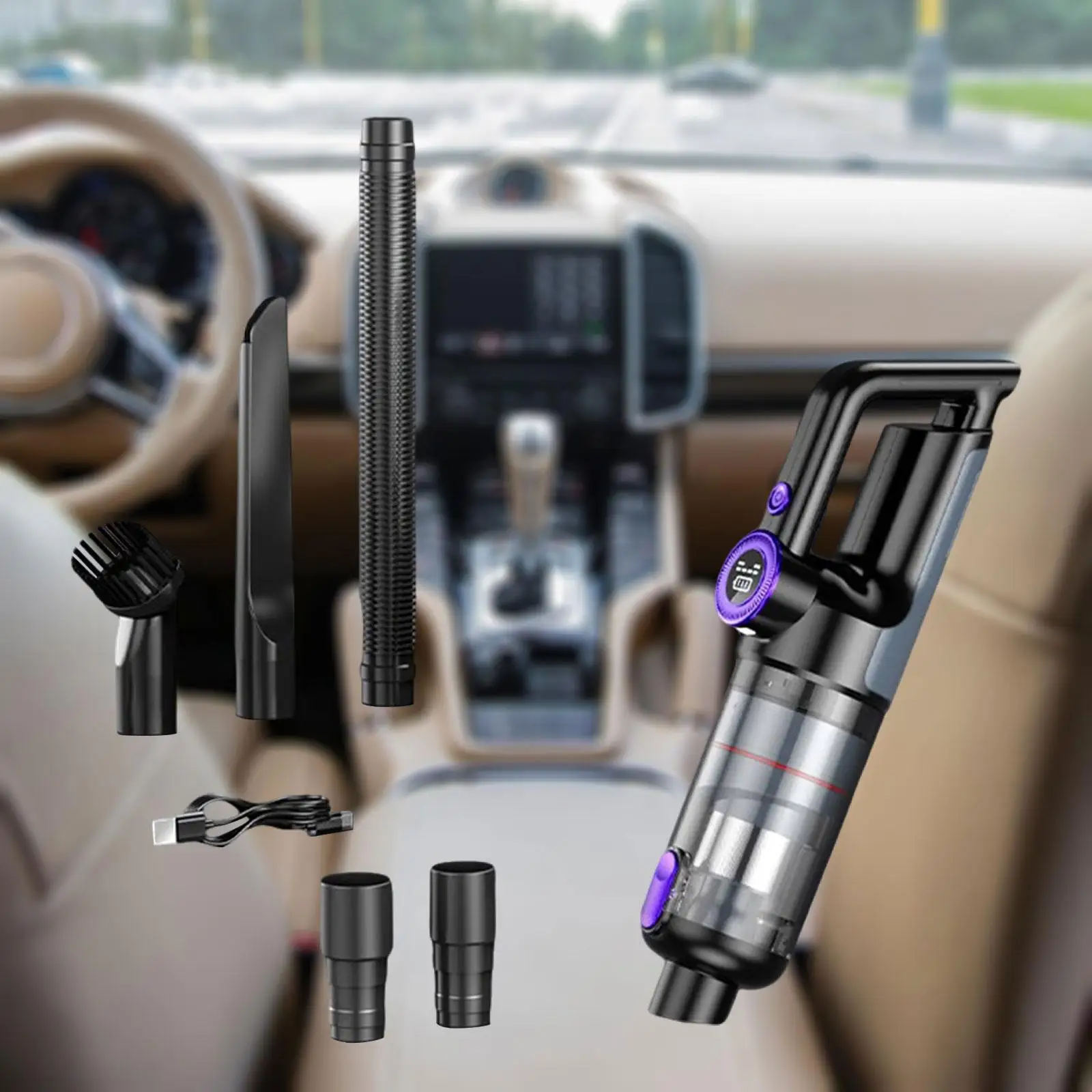 Беспроводные ручные пылесосы универсальный малошумный 2-скоростной ЖК-дисплей