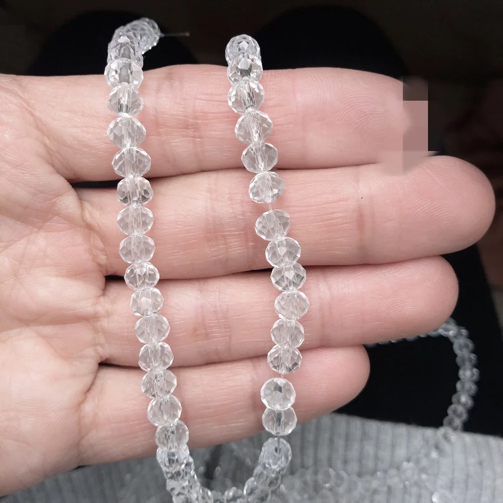 

Стеклянные бусины 6 мм, браслеты, рукоделие, изготовление ювелирных изделий, граненые белые колеса, фурнитура «сделай сам» 1000 шт./лот, оптовы...