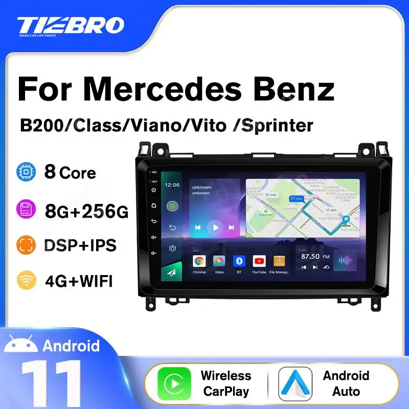 

TIEBRO A07 For Mercedes Benz B200 A B Class W169 W245 Viano Vito W639 Sprinter W906 Car Radio Multimedia Player GPS Head Unit BT