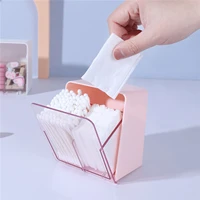 cotton swabs container dust proof cosmetic storage box makeup organizer case make up tool cotton pad holder for bedroom bathroom