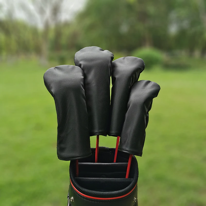 Wood Cover Driver Fairway Hybrid Waterproof Protector Set Pu Leather Soft Durable Golf Head Covers Rapid Delivery