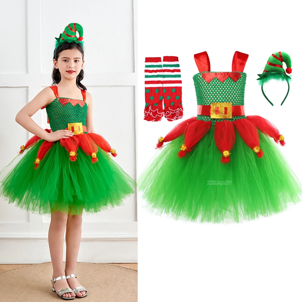 

2023 рождественские платья для маленьких девочек, зимнее красное праздничное платье принцессы с Санта-Клаусом, милое детское платье на выпус...