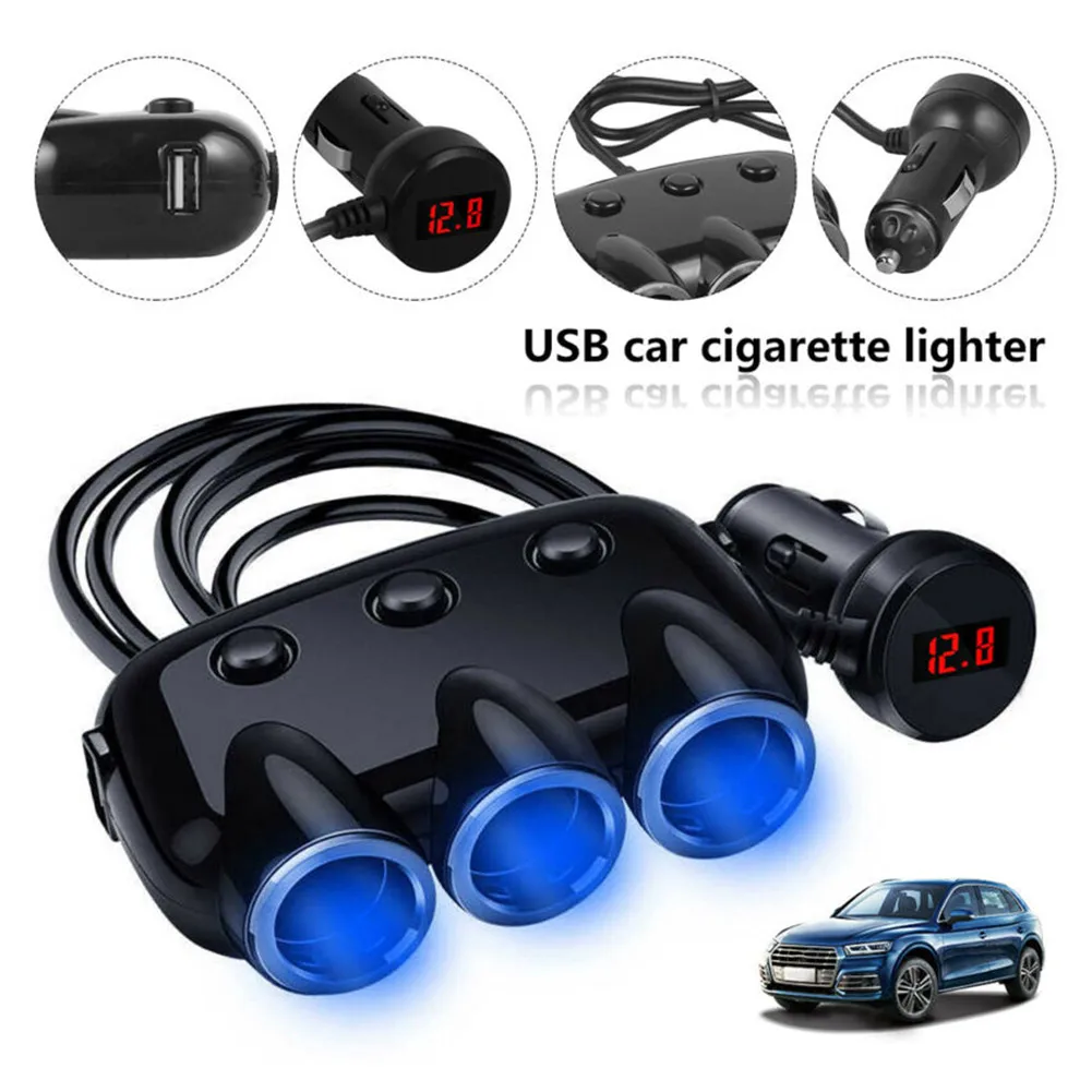 

USB-разветвитель для зарядки прикуривателя DC 12 ~ 24 В