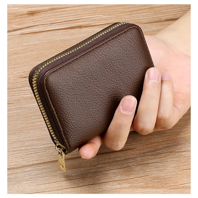 Multi-card Anti-demagnetization Card Case Men's and Women's Zipper Card Holder Large Capacity Compact Card Holder Wallet