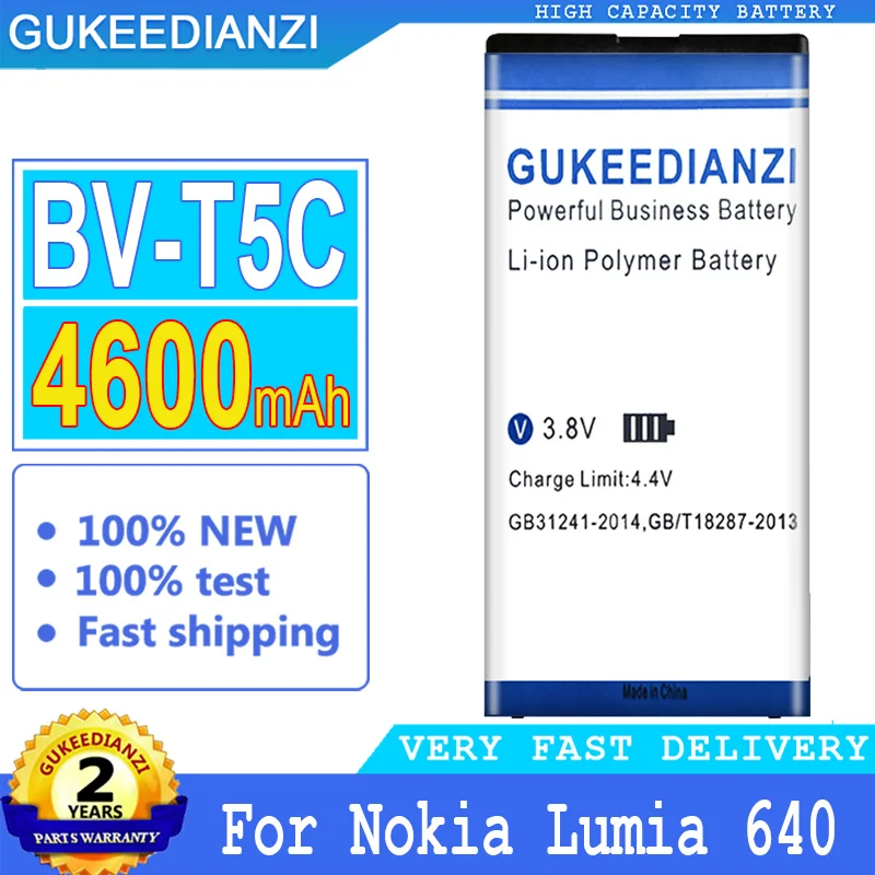 

Bateria 4600mAh High Capacity Battery For Microsoft Nokia Lumia 640 RM-1109 RM-1113 RM-1072 RM-1073 RM-1077 RM BV T5C Lumia640