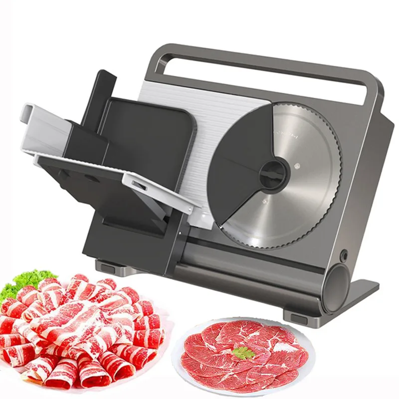 

2023 New Electric Meat Cutter Commercial Household Automatic Mutton Roll Frozen Meat Grinder Ham Bread Slicer 100-240V