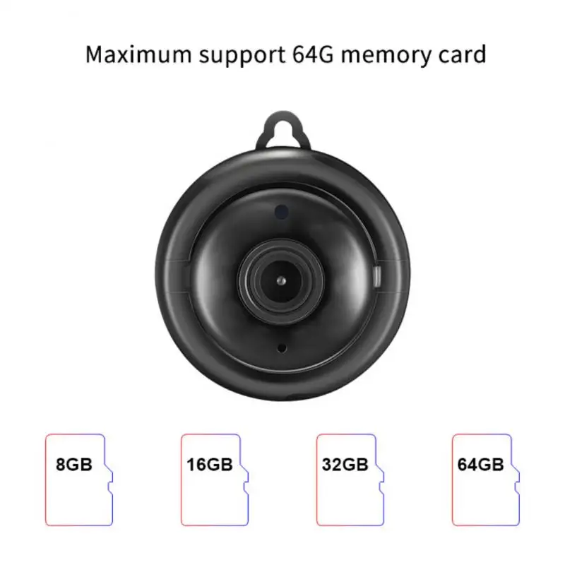 Миниатюрная Wi-Fi камера HD 1080P с дистанционным просмотром и циклической записью для