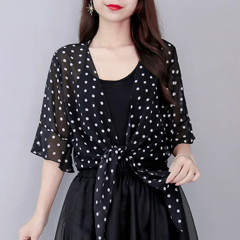 Модная свободная бандажная рубашка с принтом и бантом женская одежда новинка