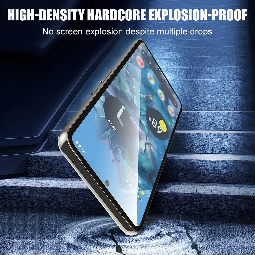 Фото Защитная пленка из закаленного стекла HD для Google Pixel 9 10 Pro XL 9A 8A 7A 6A 6 7 8 9 10 Pro, изогнутая, с полным покрытием, прозрачная №3