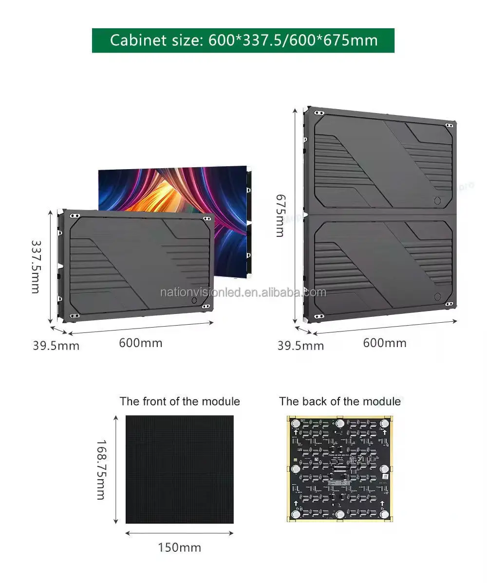 Фото Светодиодная цифровая видеостена Nationvision LED P0.93-P2.5: ультратонкая внутренняя LED-панель с классом защиты IP43, разрешением 4K, для стационарной установки №4