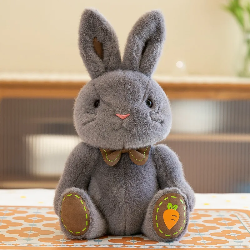 

High Quality Plush Toy Sitting Posture Small White Rabbit Doll Children Sleeping Comfort Pillow Lovely Bunny Doll