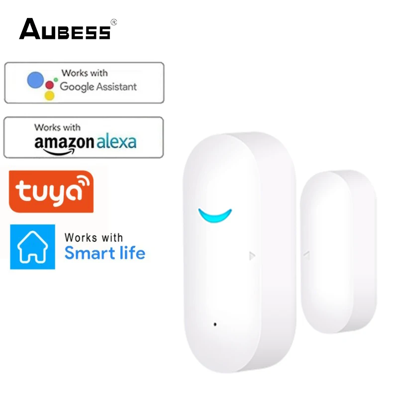 

Tuya Window Door Sensor Detector Alarm Smart Remote Monitor WiFi Wireless Home Security Notification Alert Via Alexa Google Home