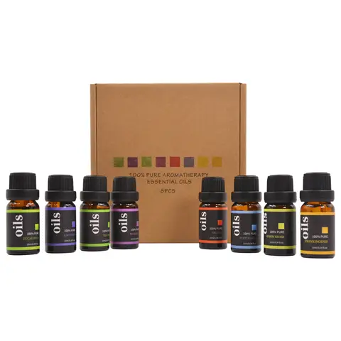 MELAO эфирные масла Топ 8 подарочный набор чистые эфирные масла для диффузора увлажнитель массаж ароматерапия уход за кожей волос
