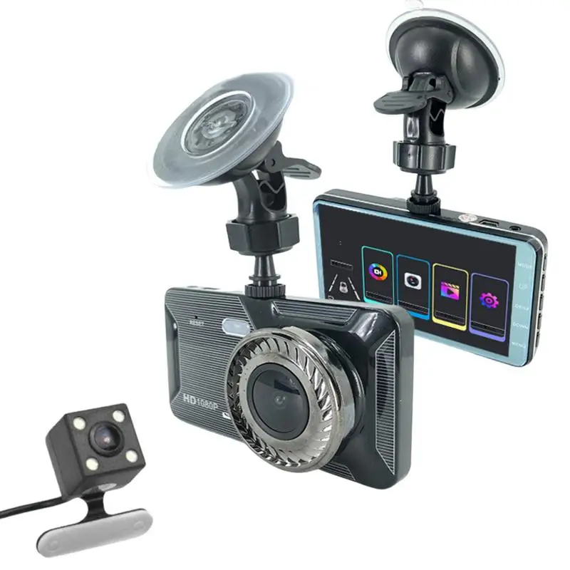 

Автомобильные видеорегистраторы 1080P HD Автомобильная камера видеорегистратор Ночное видение 170 широкоугольный объектив вождение запись для автомобилей